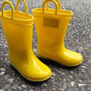 Yellow Kids Rain Boots